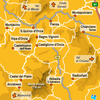 hotel San Quirico d'Orcia: Val d'Orcia